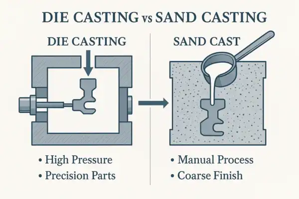 Die casting versus investment casting comparison.